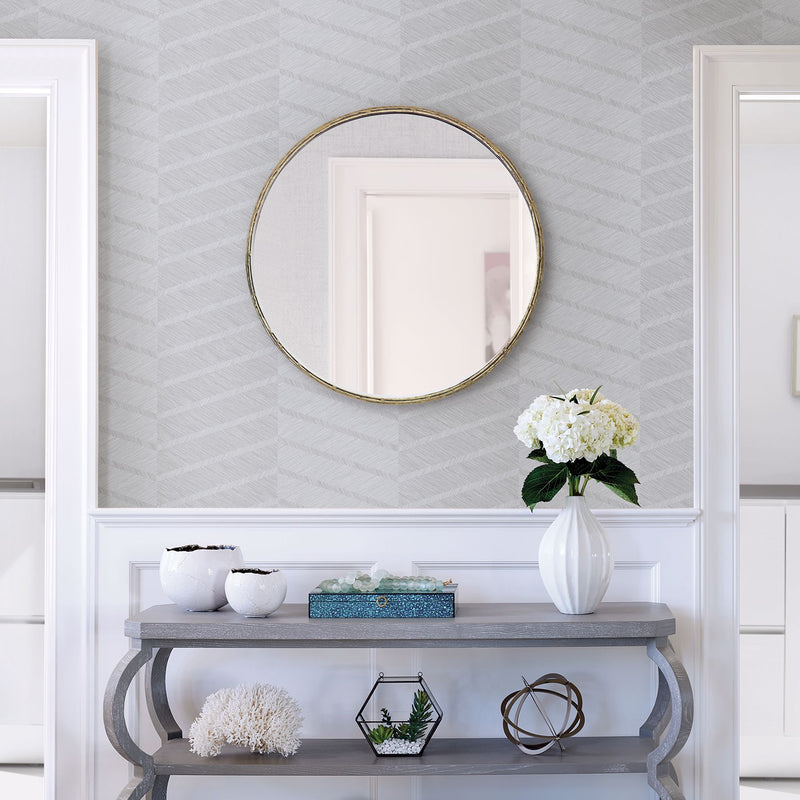 media image for Aspen Chevron Wallpaper in Grey from the Scott Living Collection by Brewster Home Fashions 281