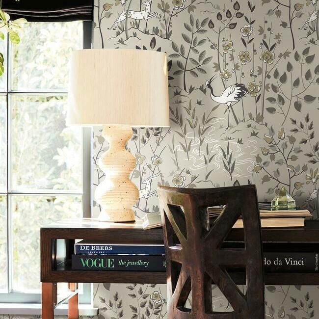 media image for Aspen Wallpaper in Off-White from the Traveler Collection by Ronald Redding 24