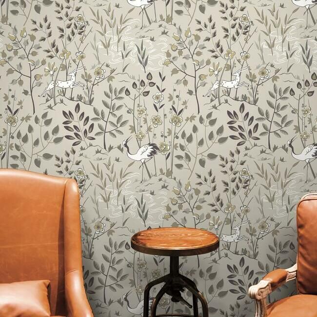 media image for Aspen Wallpaper in Off-White from the Traveler Collection by Ronald Redding 231