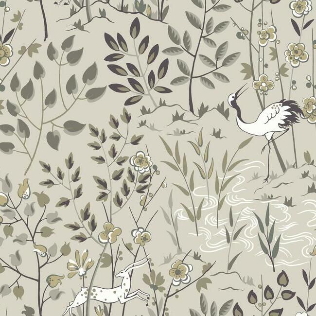 media image for Aspen Wallpaper in Off-White from the Traveler Collection by Ronald Redding 252