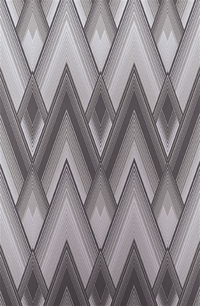 product image of Astoria Wallpaper in Graphite and Silver from the Fantasque Collection by Osborne & Little 549