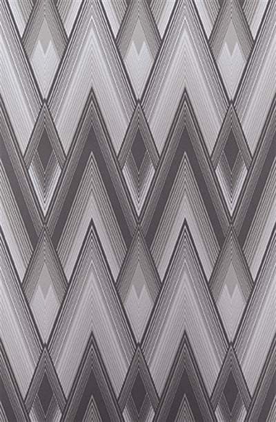 product image of Astoria Wallpaper in Graphite and Silver from the Fantasque Collection by Osborne & Little 593