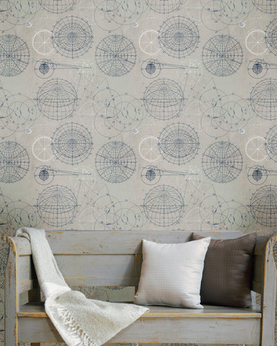 product image for Astronomy Wallpaper in Blue and Grey from the Eclectic Collection by Mind the Gap 63
