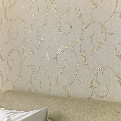 product image for Athena Wallpaper in White Gold from the Midas Collection by Graham & Brown 82