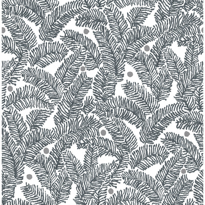 product image of sample athina fern wallpaper in grey from the pacifica collection by brewster home fashions 1 591