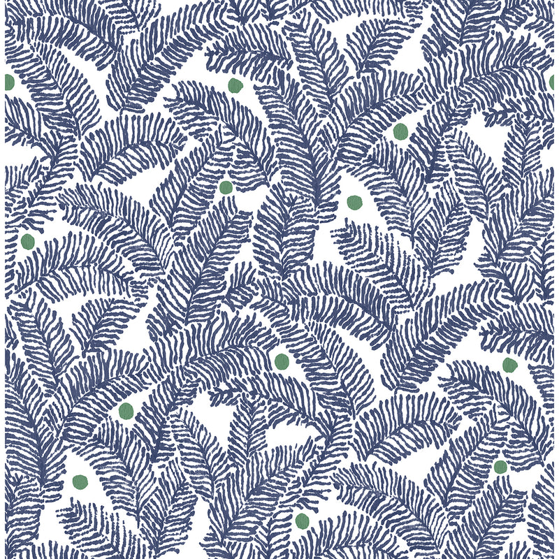 media image for sample athina fern wallpaper in navy from the pacifica collection by brewster home fashions 1 216