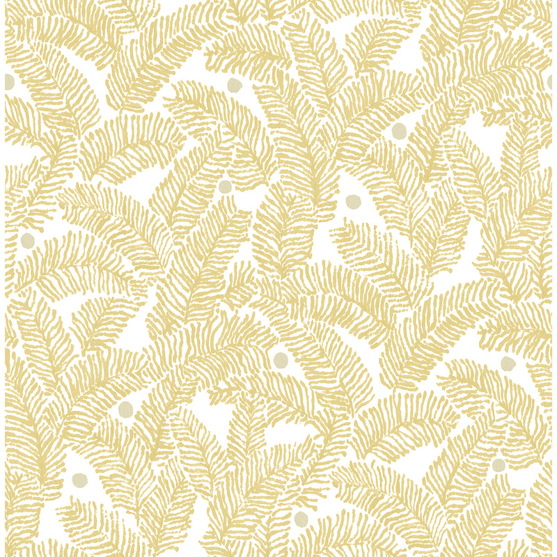 media image for Athina Fern Wallpaper in Yellow from the Pacifica Collection by Brewster Home Fashions 231