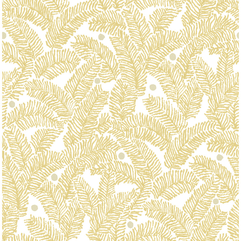 media image for Athina Fern Wallpaper in Yellow from the Pacifica Collection by Brewster Home Fashions 283