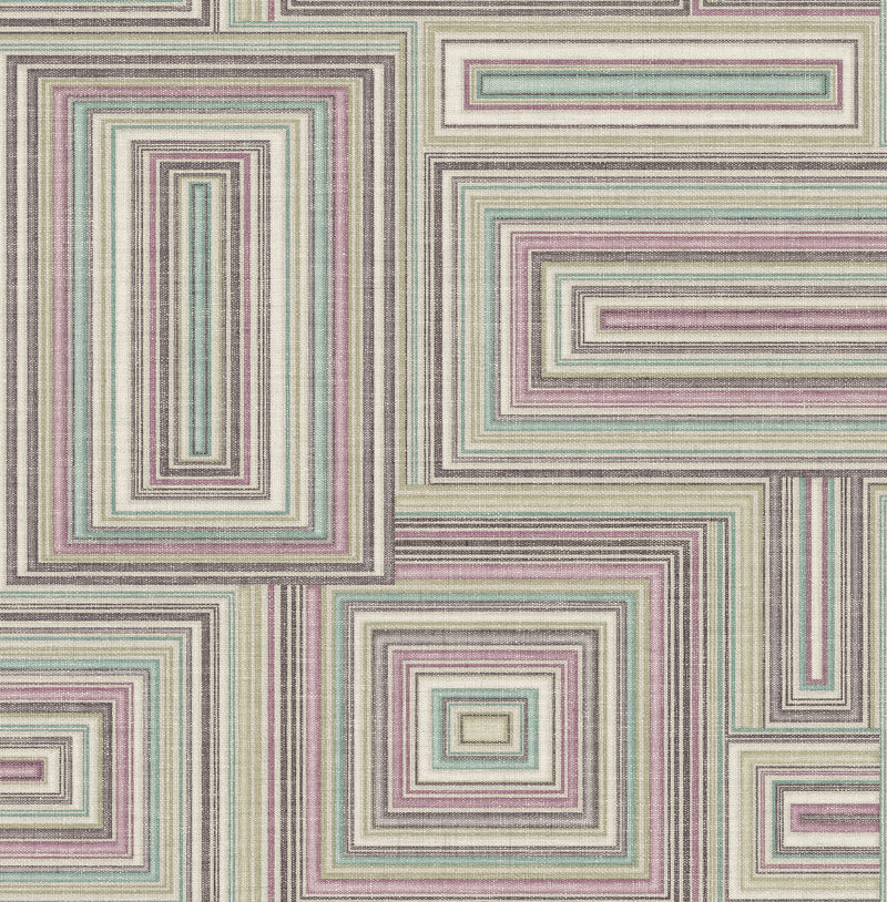 media image for sample attersee squares wallpaper in purple from the lugano collection by seabrook wallcoverings 1 294