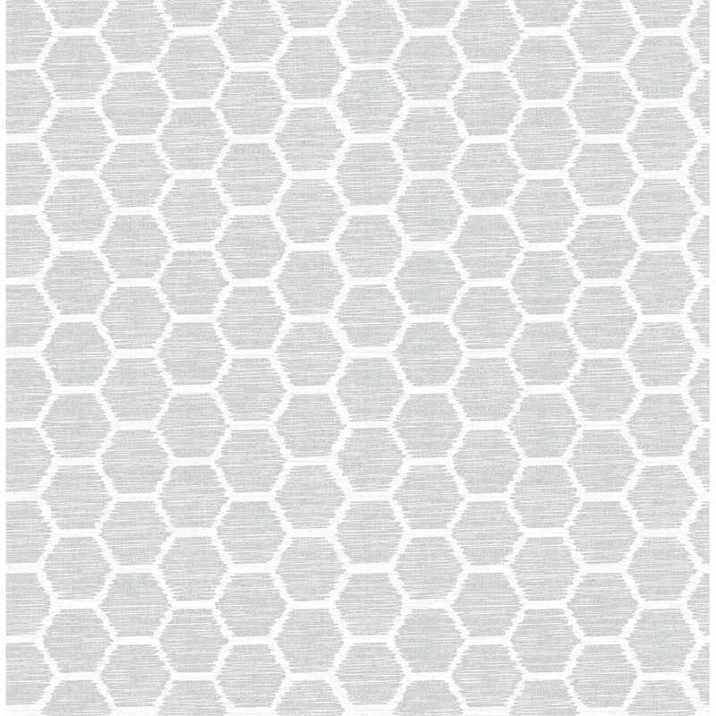 media image for Aura Honeycomb Wallpaper in Grey from the Celadon Collection by Brewster Home Fashions 259