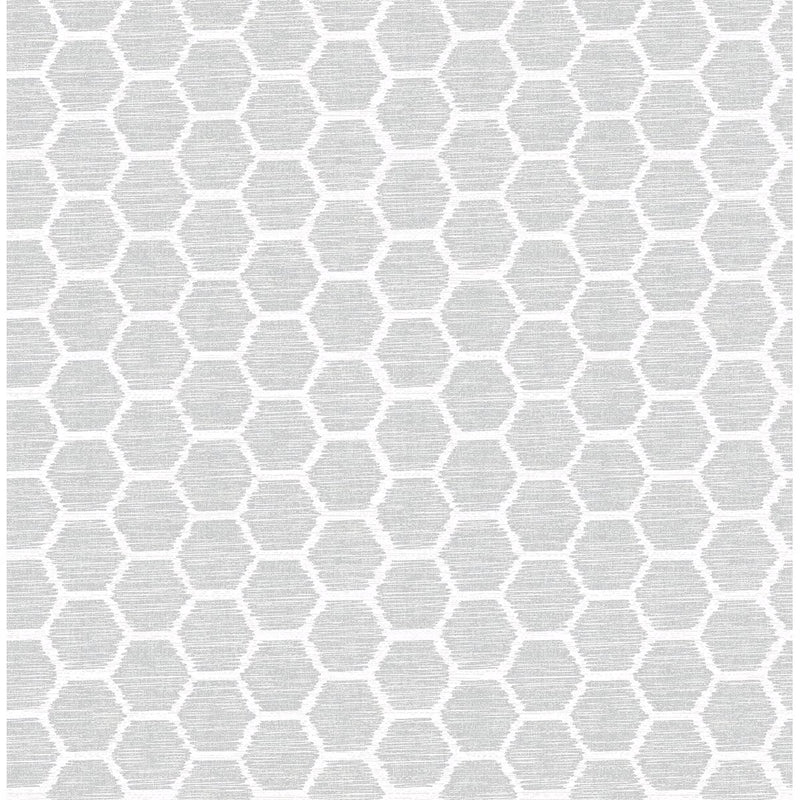 media image for Aura Honeycomb Wallpaper in Grey from the Celadon Collection by Brewster Home Fashions 259