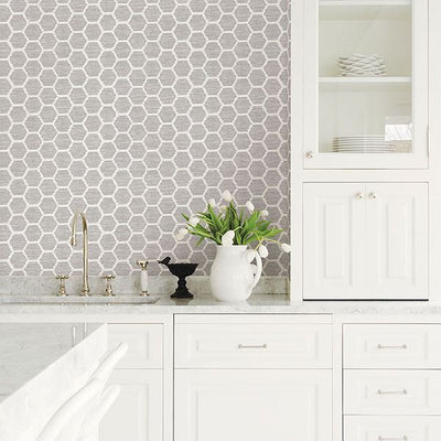 product image for Aura Honeycomb Wallpaper in Lavender from the Celadon Collection by Brewster Home Fashions 23