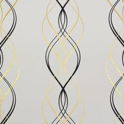 product image of sample aurora wallpaper in black white and gold by antonina vella for york wallcoverings 1 514