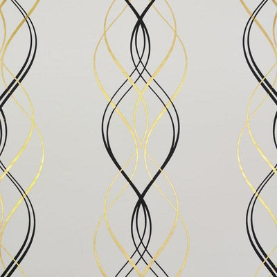 product image for Aurora Wallpaper in Black, White, and Gold by Antonina Vella for York Wallcoverings 23