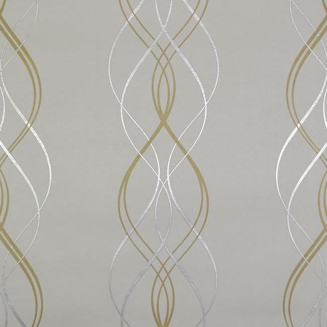 media image for Aurora Wallpaper in Gold, Pearl, and Silver by Antonina Vella for York Wallcoverings 223
