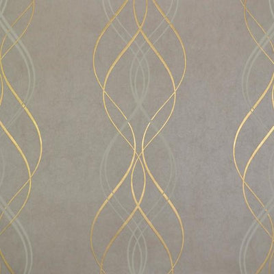 product image of sample aurora wallpaper in khaki and gold by antonina vella for york wallcoverings 1 50