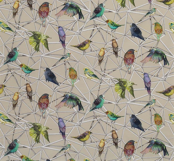 media image for Aviary Fabric in Multi from the Enchanted Gardens Collection by Osborne & Little 298