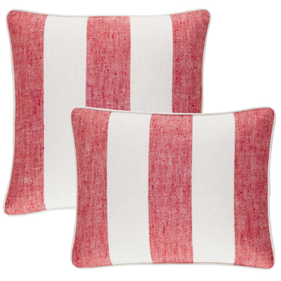 product image for Awning Stripe Red Indoor/Outdoor Decorative Pillow 49