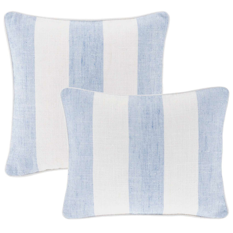 media image for awning stripe soft french blue indoor outdoor decorative pillow by annie selke fr787 pil16 1 219