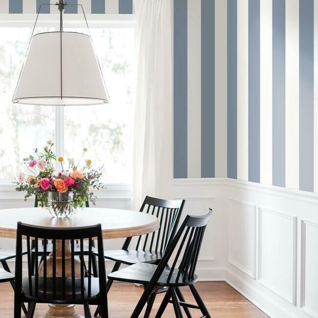 media image for Awning Stripe Wallpaper in Blue from the Water& 245