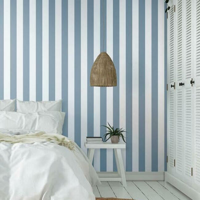 product image for Awning Stripe Wallpaper in Blue from the Water's Edge Collection by York Wallcoverings 83