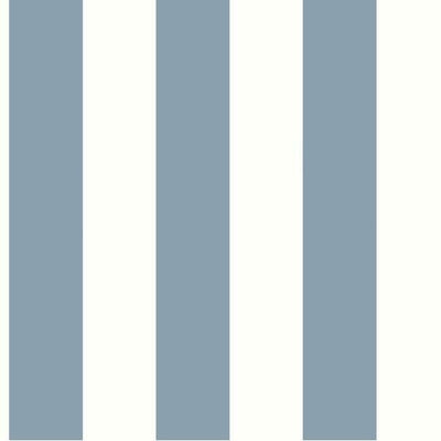 product image of Awning Stripe Wallpaper in Blue from the Water's Edge Collection by York Wallcoverings 514