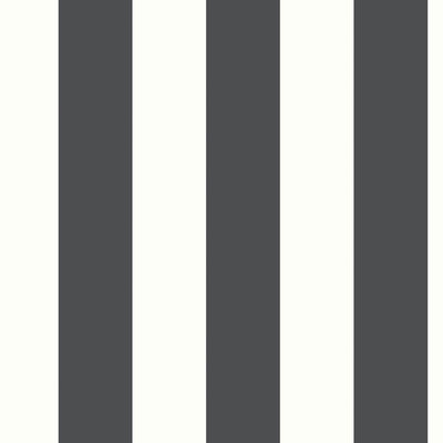 product image of Awning Stripe Peel & Stick Wallpaper in Black by RoomMates for York Wallcoverings 511