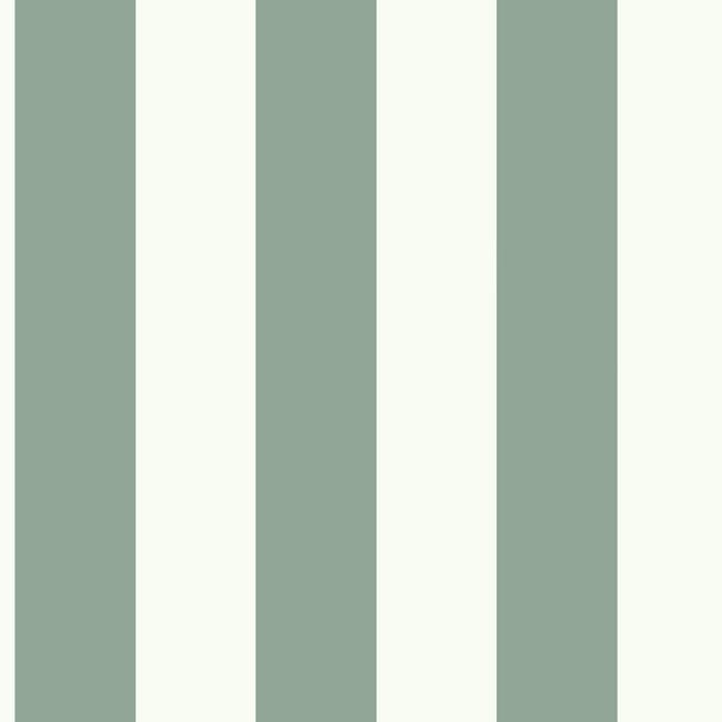 media image for sample awning stripe wallpaper in green grey from the magnolia home collection by joanna gaines 1 275