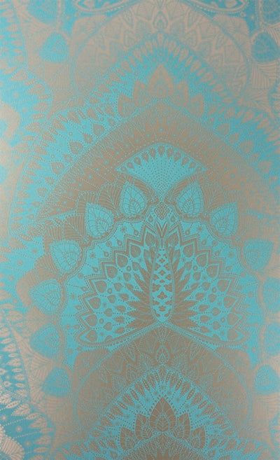 product image of sample azari wallpaper in turquoise and gold by matthew williamson for osborne little 1 583