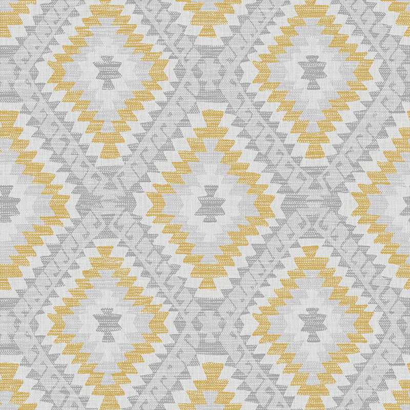 media image for sample aztec geo ochre wallpaper from the capsule collection by graham brown 1 256