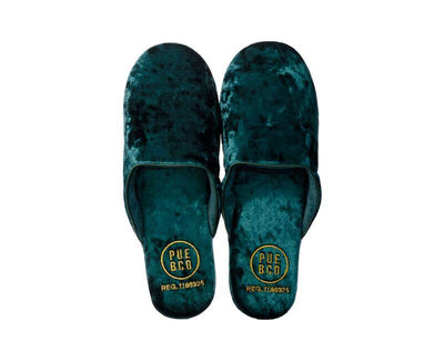 product image of velvet slipper large green design by puebco 1 525