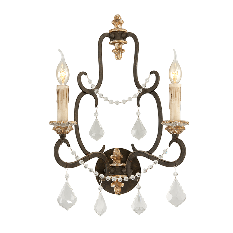 media image for bordeaux 2lt wall sconce by troy lighting 1 237