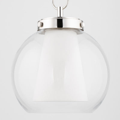 product image for sasha 1 light small pendant by mitzi h457701s agb 7 75