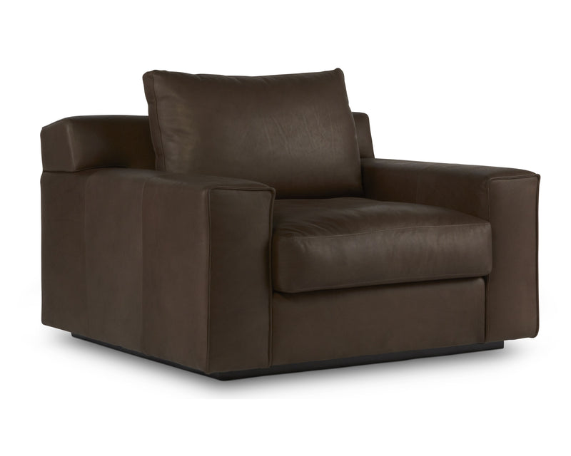 media image for Barrett Leather Chair in Cocoa 217