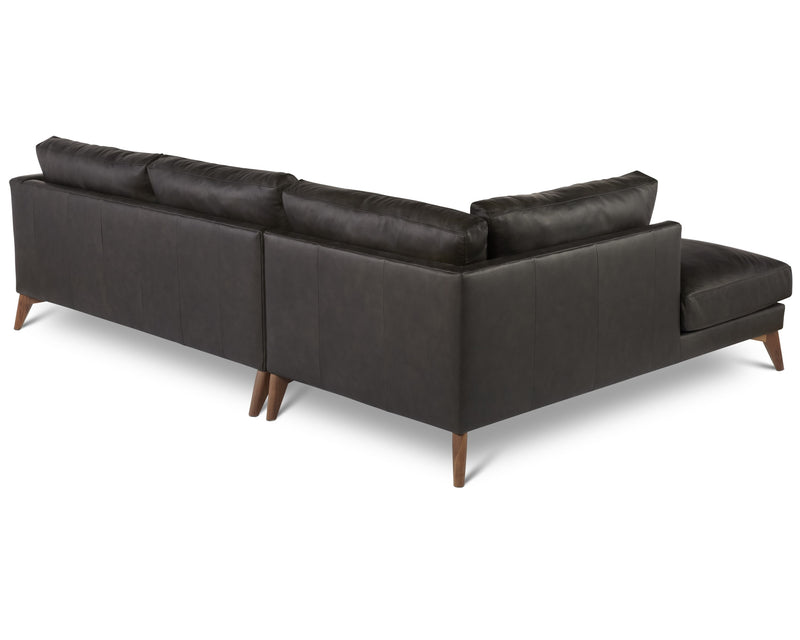 media image for Burbank Arm Left Small Sectional in Black 296