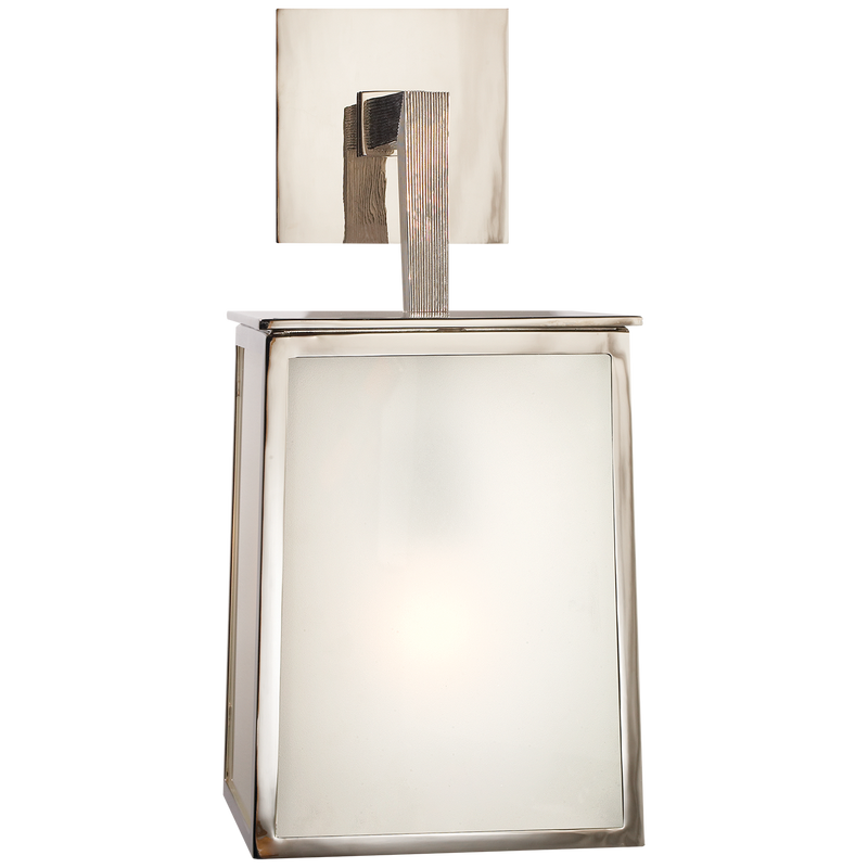 media image for Ojai Large Sconce in Polished Nickel with Frosted Glass by Barbara Barry 232