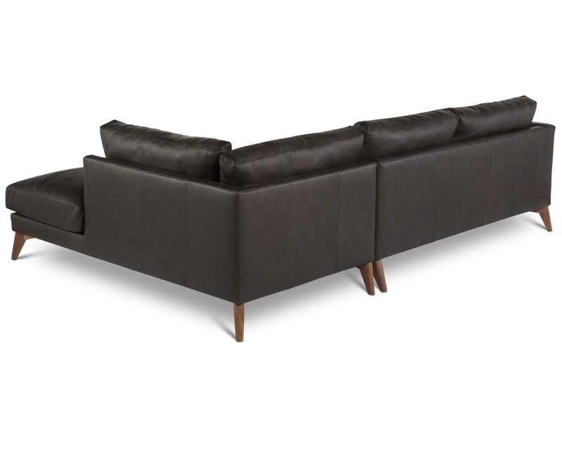 media image for Burbank Arm Right Small Sectional in Black 260
