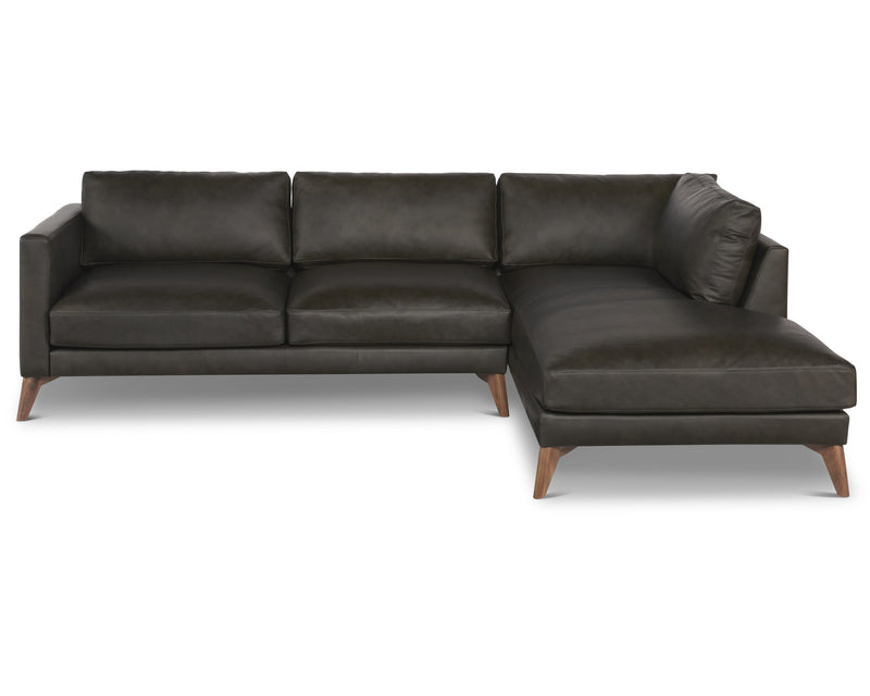media image for Burbank Arm Right Small Sectional in Black 261