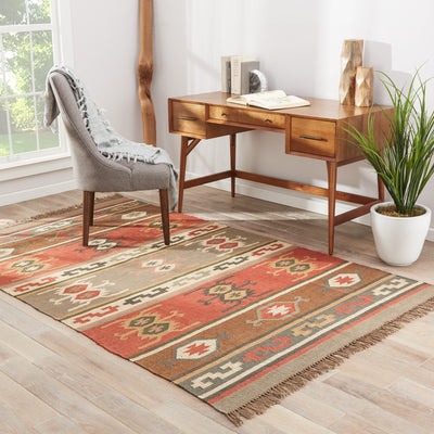 product image for Thebes Geometric Rug in Cardinal & Mustard Gold design by Jaipur Living 24