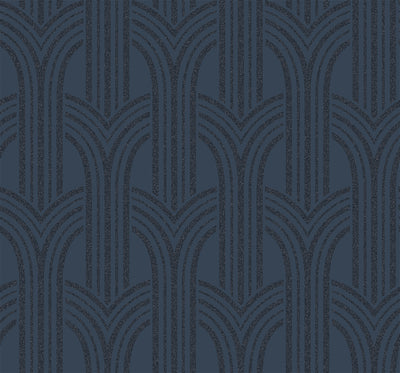 product image of Déco Arches Wallpaper in Blue Lustre 579