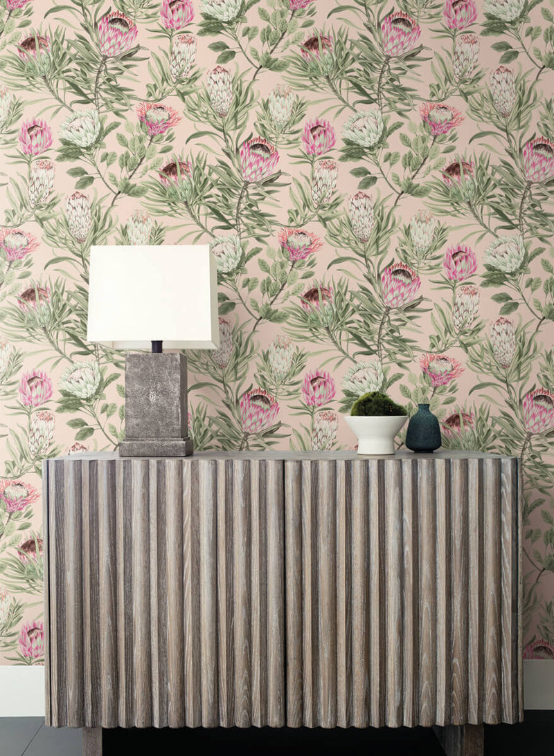 media image for Protea Wallpaper in Blush from the Blooms Second Edition 240