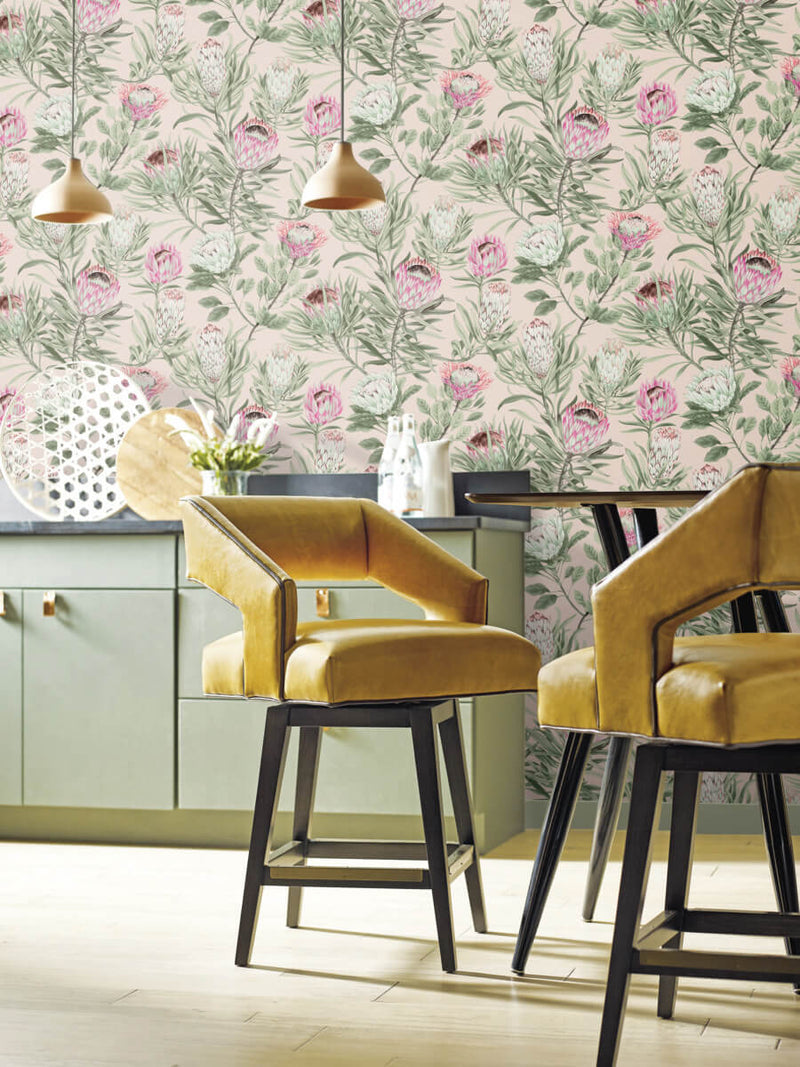 media image for Protea Wallpaper in Blush from the Blooms Second Edition 25