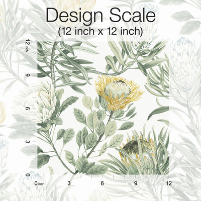 product image for Protea Wallpaper in White/Yellow from the Blooms Second Edition 53