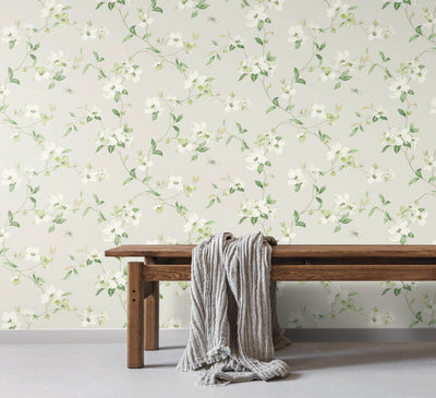 product image for Dogwood Wallpaper in Light Grey from the Blooms Second Edition 86