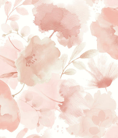 product image of sample watercolor bouquet wallpaper in blush from the blooms second edition resource library 1 59