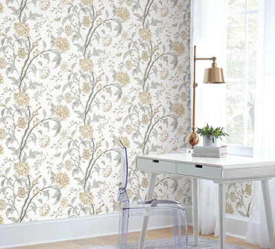 product image for Teahouse Floral Wallpaper in Neutral from the Blooms Second Edition 48
