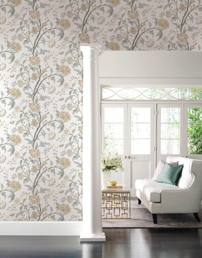 product image for Teahouse Floral Wallpaper in Neutral from the Blooms Second Edition 25
