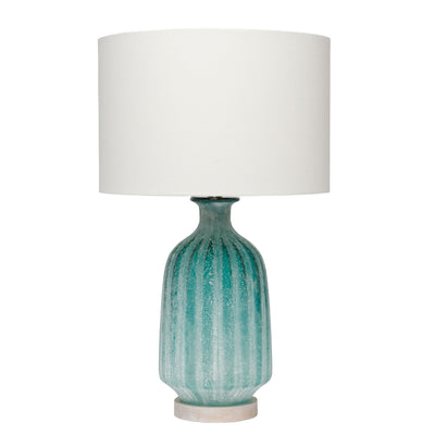 product image of Aqua Frosted Glass Table Lamp with Shade design by Jamie Young 542