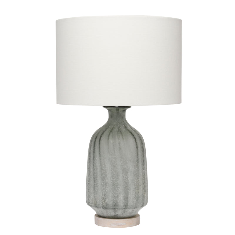 media image for Grey Frosted Glass Table Lamp with Shade design by Jamie Young 22