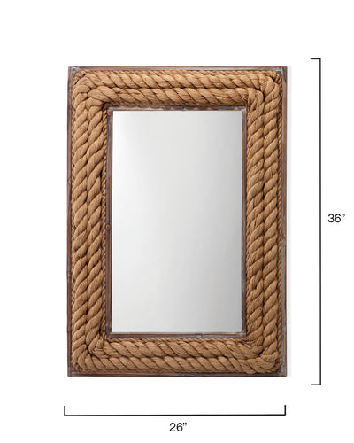 product image for Rectangle Jute Mirror design by Jamie Young 48